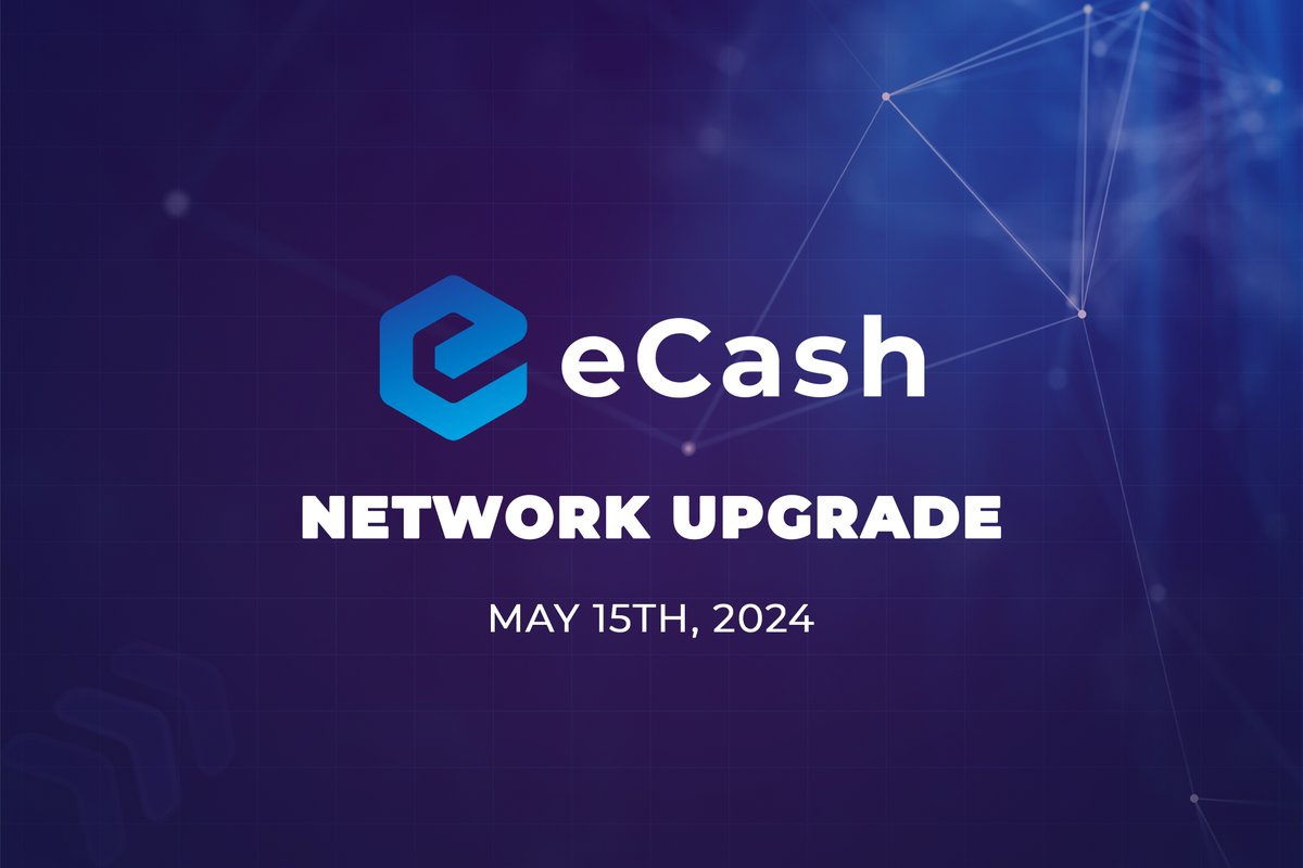 Only 2️⃣0️⃣ days until the #eCash network upgrade! ⚙️ 🚀

👨🏻‍💻 If you're running an eCash $XEC node, make sure to upgrade to the latest major version (0.29.x) before May 15th, 2024.

ℹ️ For more info, visit: e.cash/upgrade