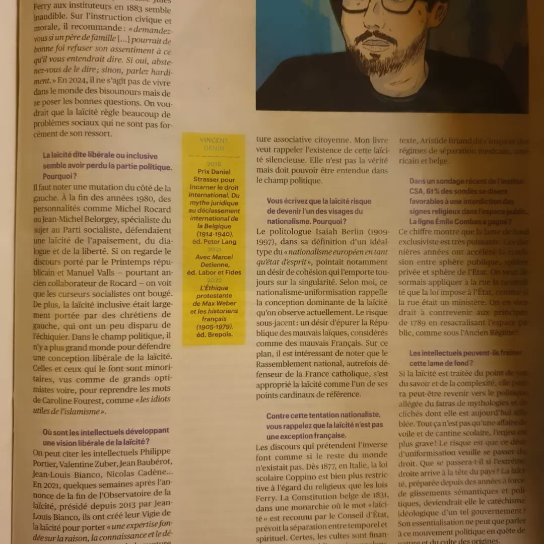 Laïcité, la grande confusion Mon entretien dans @Telerama de cette semaine. Un grand merci à Elise Racque ! @EPHE_PSL @editions_PUF @LaboGSRL @fleur_rico