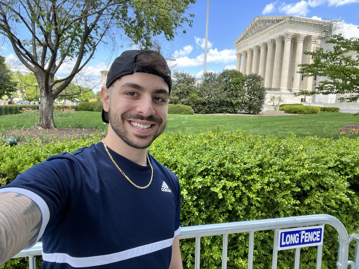 I’m first in line at the Supreme Court, and after days of camping here, I’ll be first inside the courtroom today. Ready to watch Trump lose *bigly*