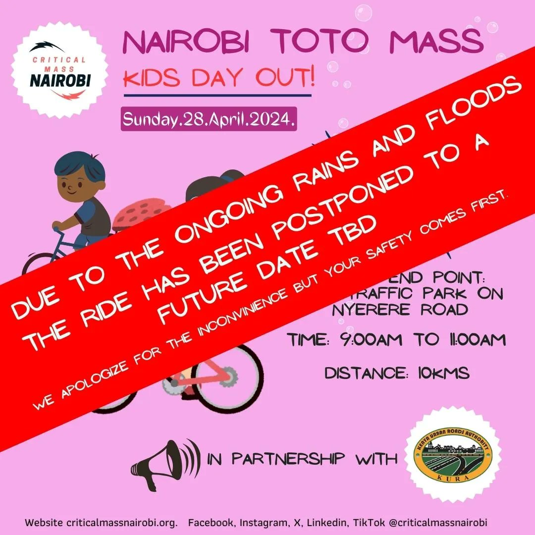 CriticalMassNbi's tweet photo. Dear friends, we've made the difficult decision to cancel the rides schedule for this weekend. We felt it would be risky and also inappropriate for us to have the rides at this time.
We apologise for the inconvenience.
Our hearts go out to all those affected 😔 https://t.co/7dPZH7supB