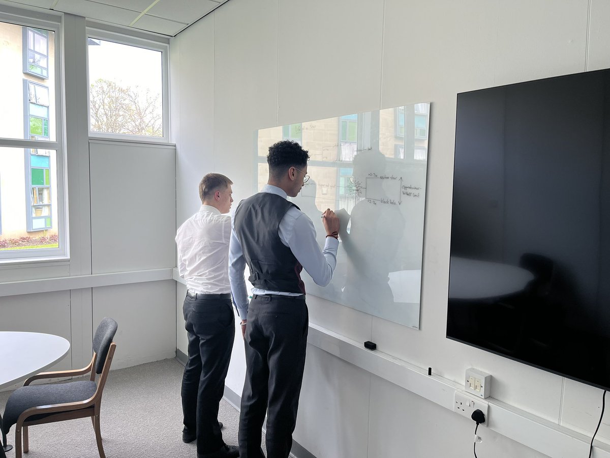 PhysicsatFettes's tweet photo. Final year IB Physics students doing final revision before their exams today and tomorrow. 2 years of hard work. Papers 1&amp;3 today and Paper 2 tomorrow. Go well and deliver all you know. @Fettes_College #calmunderpressure https://t.co/QFe06DyWix