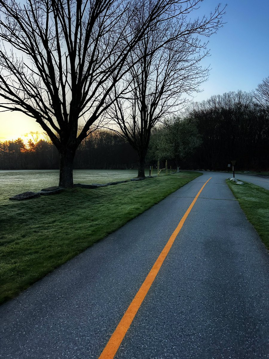 There’s nothing prettier than a brand new day, when there’s a blanket of dew on the grass and the sun’s just starting to sneak over the horizon. From my ride the other morning: