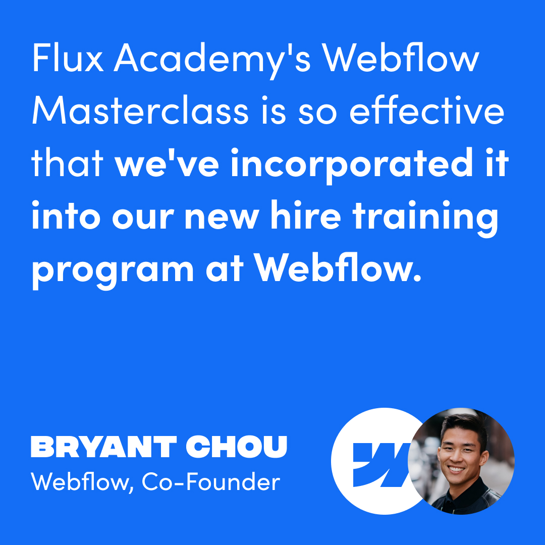 That's right. The brilliant minds that created Webflow trust our course to train their own team! If that's not a seal of approval, I don't know what is. Today is your last chance to get 30% off The Webflow Masterclass (sale ends at Midnight) 👉 bit.ly/44czcCv