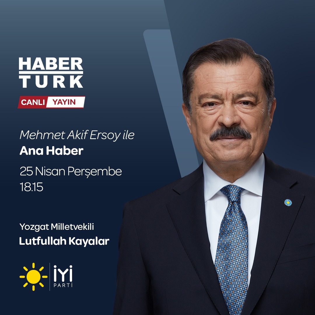 Bugün saat 18.15'te, @HaberturkTV'de 'Mehmet Akif Ersoy ile Ana Haber' programında olacağım...