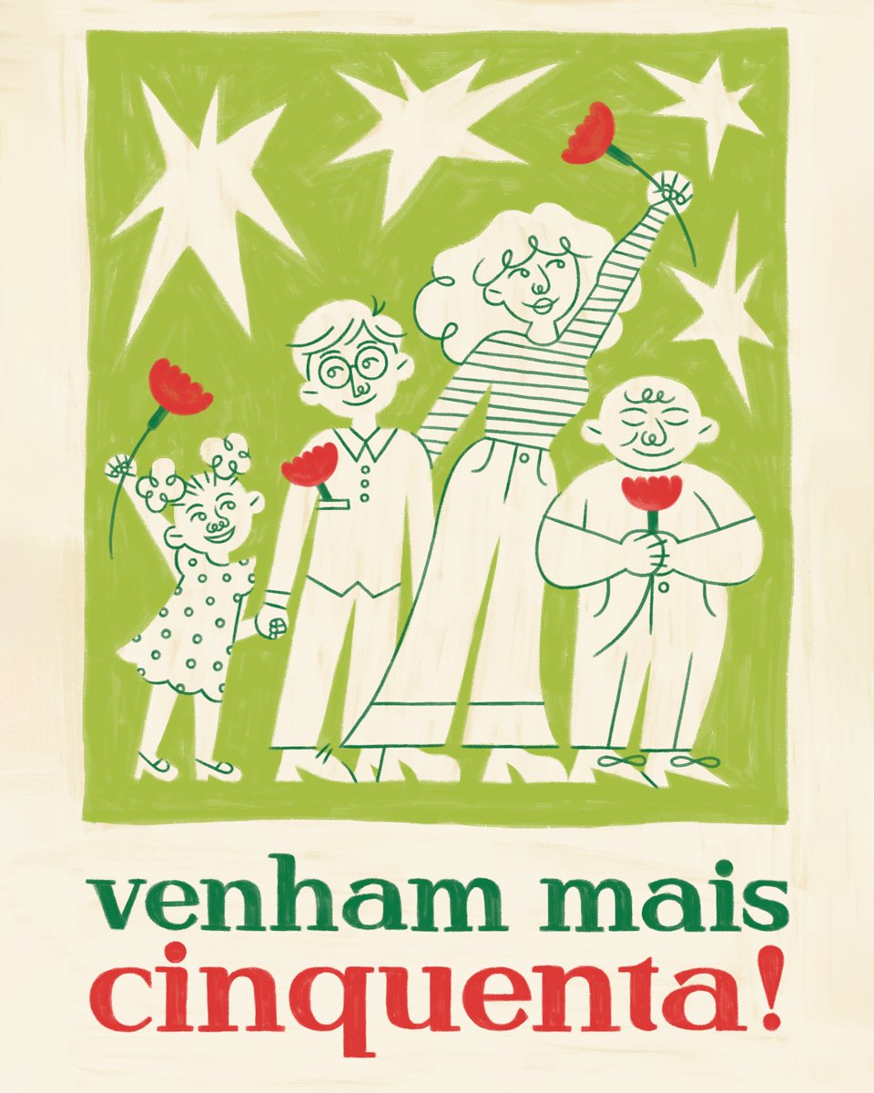 Venham mais cinquenta! Cinquenta novos anos a florescer em liberdade.

A Revolução dos Cravos semeou um legado de coragem, liberdade e democracia e é nossa responsabilidade mantê-lo vivo. 1/2