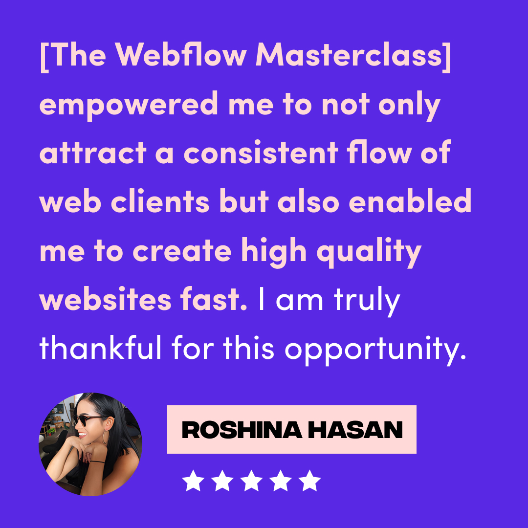 🚀 Take your career to the next level with our Webflow Masterclass. ⚡️ Last chance to get 30% off! This deal ends at midnight 👉 bit.ly/3QivxNQ