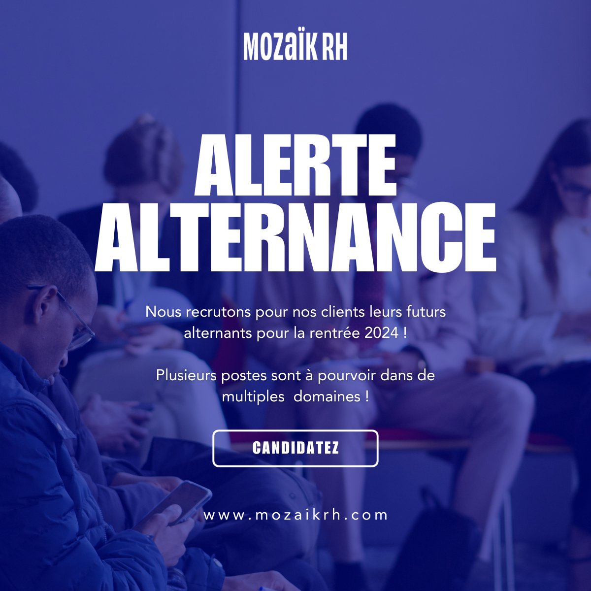 🚨[ALERTE RECRUTEMENT #ALTERNANCE]

➡️ Assistant formation F/H (Paris) : mozaikrh-dvt.remo.jobs/jobs/offer/d1j…

➡️ Assistant formation F/H (Rennes) : mozaikrh-dvt.remo.jobs/jobs/offer/6CJ…

➡️ Chargé de communication et évènementiel F/H : mozaikrh-dvt.remo.jobs/jobs/offer/p44…