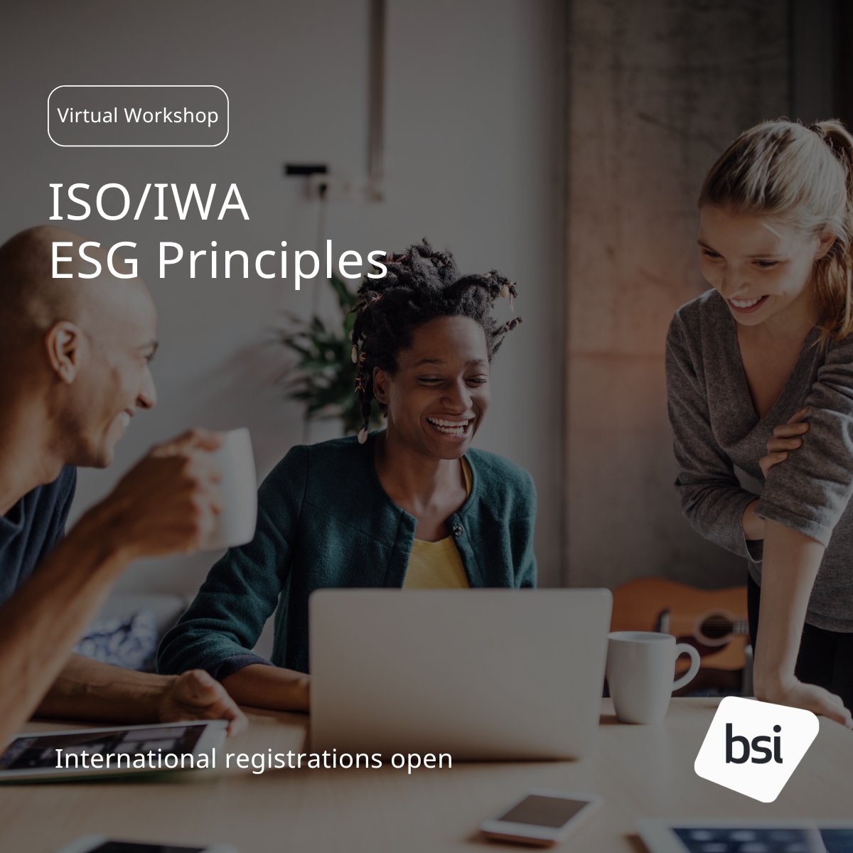 Calling all #ESG experts! Join us in developing a new #IWA framework for #ESGPrinciples. Register today and join the virtual workshops with @isostandards and BSI: bit.ly/3IV7mRu #Sustainability #BSIStandards #ESG
