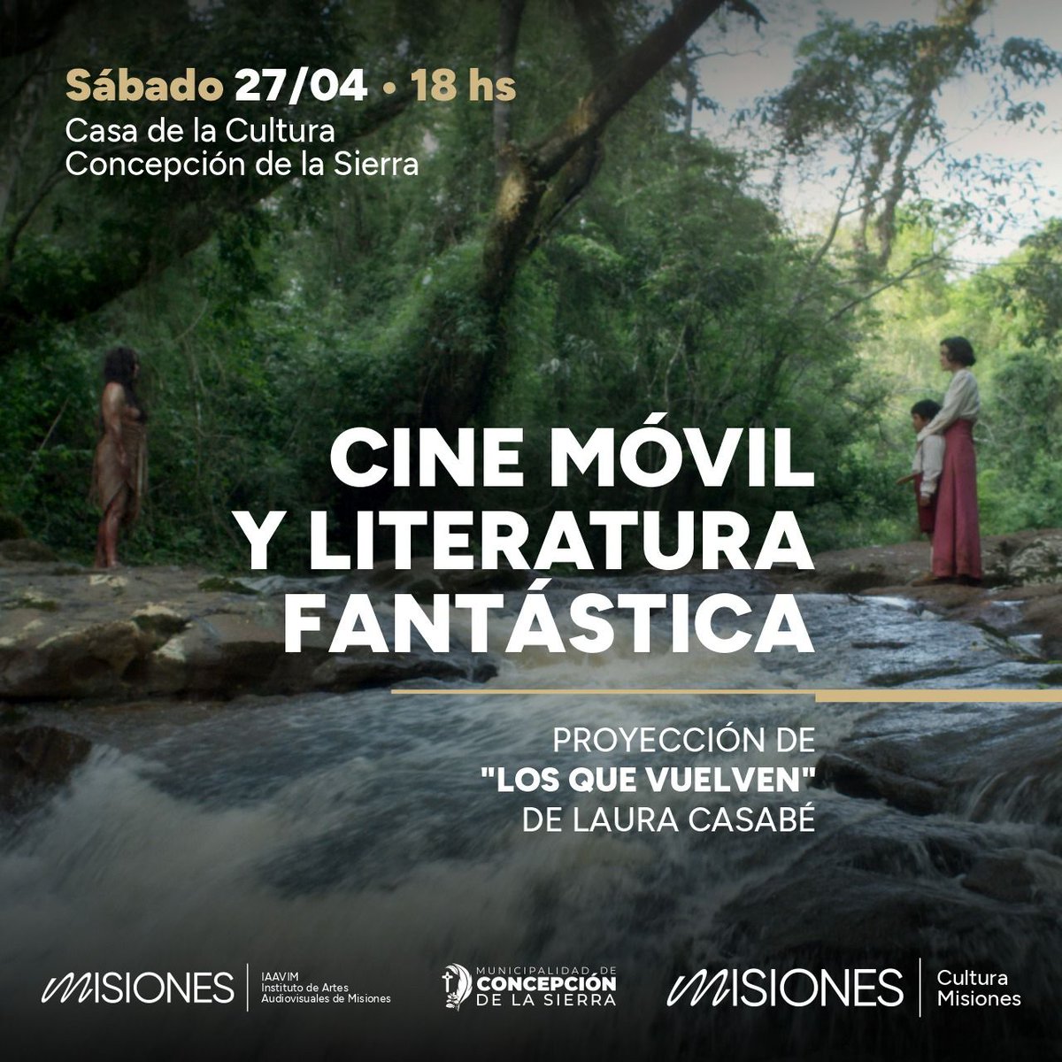 Este sábado 27 de abril, a las 18 hs, en la Casa de la Cultura de Concepción de la Sierra, se proyectará la película "Los que vuelven". Habrá charla con los productores y al final, lectura de literatura del género fantástico. La entrada es libre y gratuita.