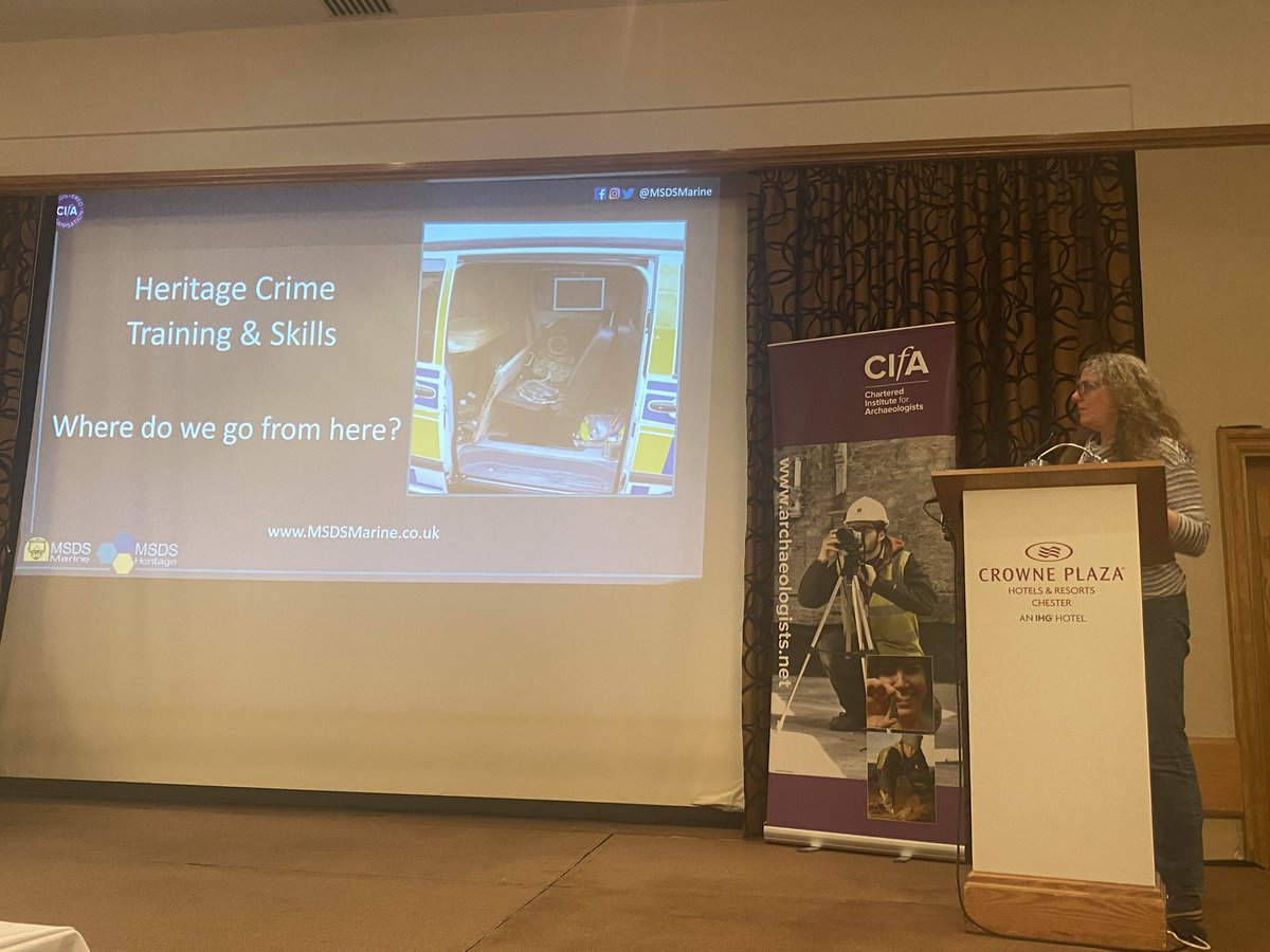 Next up is @sheruggi talking about the results of our @HistoricEngland funded project looking at training and skills for #heritagecrime practitioners and volunteers #CIfA2024