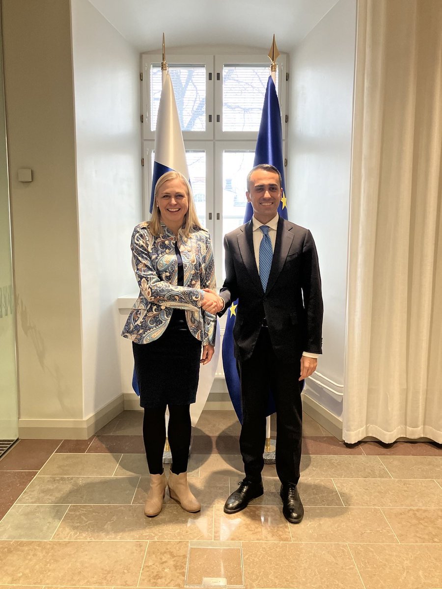 Good exchange in Helsinki with EU Special Representative @EUSR_Gulf Luigi Di Maio on EU-Gulf Region (GCC) cooperation and on how to contribute to the de-escalation of the Middle East conflicts. We need more political and economic cooperation with the Gulf.