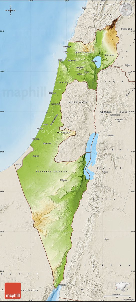 Israel 🇮🇱 topography.