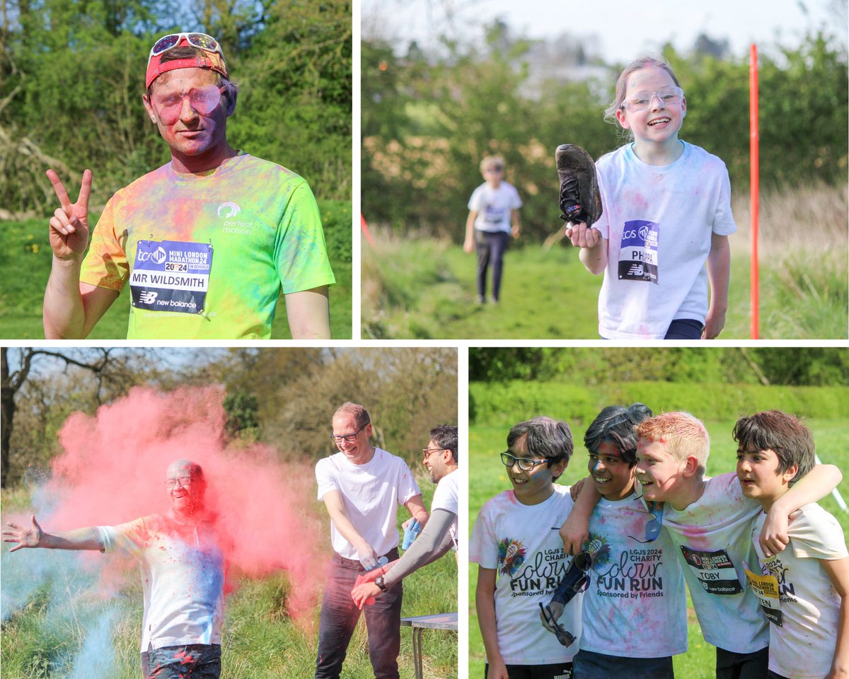 The outstanding effort and spirit of Y5&6 blew us away, at our #MiniMarathon Colour run. An inspiring fundraising event in aid of @AlderHeyCharity & @CCLG_UK. What a brilliant and colourful day at LGJS #lgs_junior #lgjs_sport
