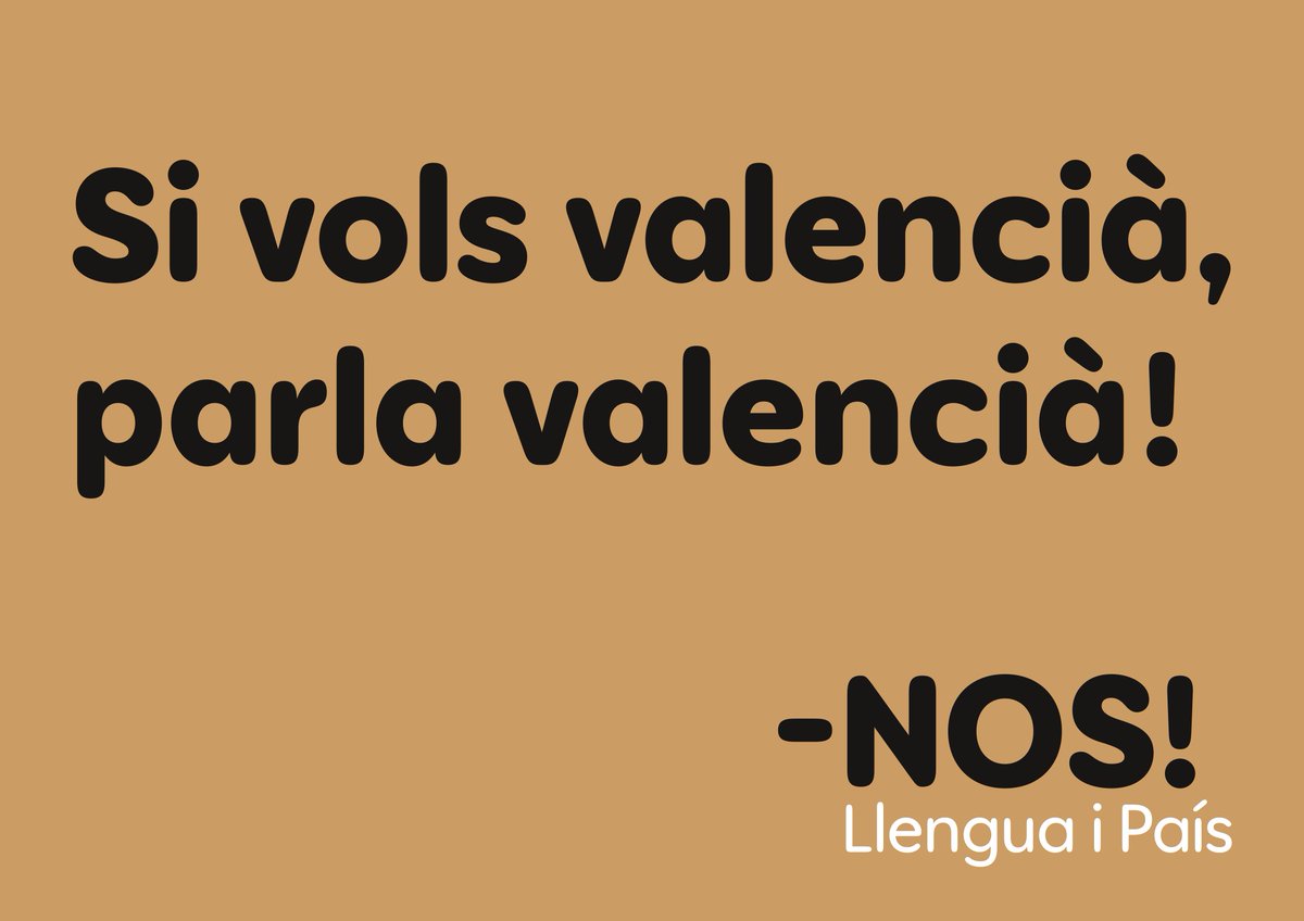 📣 Amb la plataforma -NOS Llengua i País, omplim els carrers de valencià, amb alegria, orgull i força.

#EnsPlantemPelValencià #25Abril