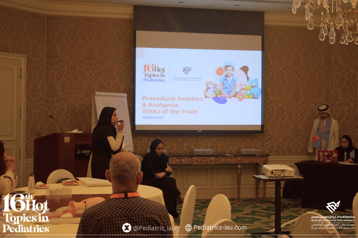 Pediatric_iau's tweet photo. Ongoing now: an interactive workshop discussing “Procedural Sedation and Analgesia: Tricks of the Trade”
By Dr. Yara Algoraini, Dr. Amal Bakhshwain, and Dr. Dhafer Alshehri
#HTP16
#16HTP2024 https://t.co/jFkW5ITREd