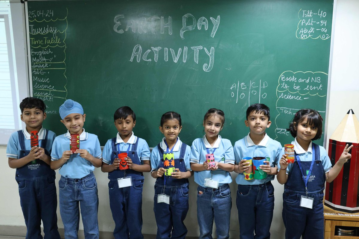 Day 4 of Chitkara International School's 'Sustainability Pioneers: A Celebration of Earth Week' Leaves Students of Grades 1 Alpha, 3 Sigma, 5 Alpha, 5 Sigma, 8 Omega & 8 Beta Inspired

-
#CIS #WorldEarthDay #Activities #event #ChitkaraInternationalSchool #saveenviornment