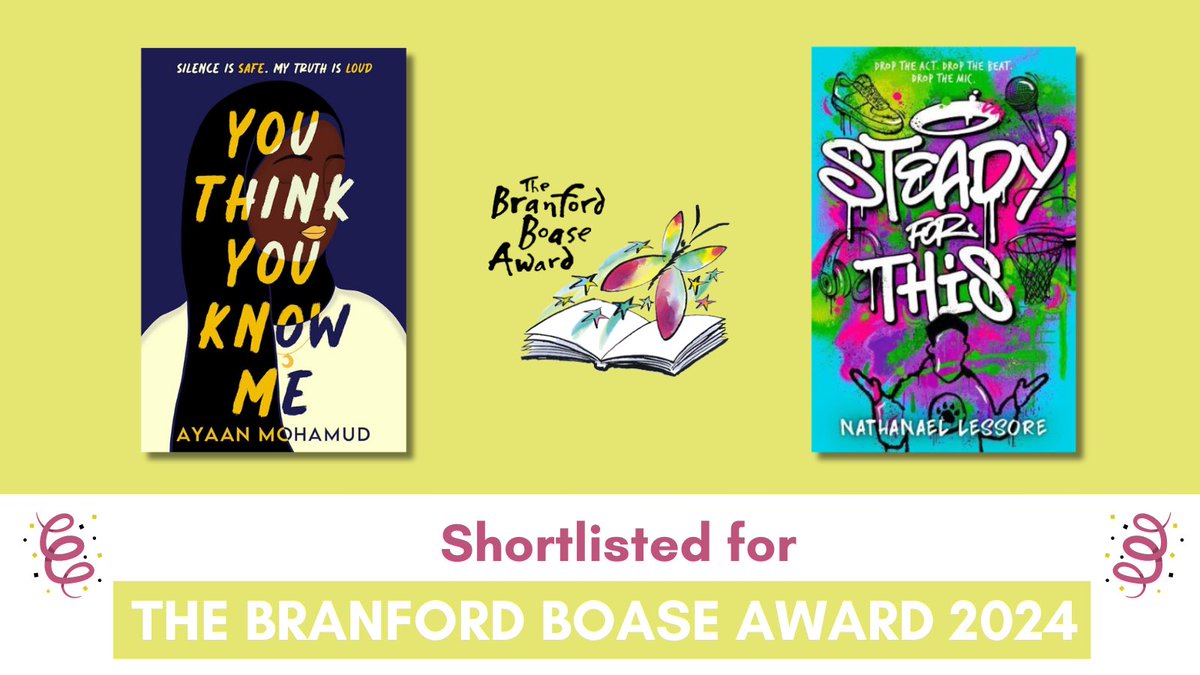 Delighted to have TWO of our authors included in the Shortlist for the #BranfordBoaseAward 2024! 🎉📚 Congratulations to @ayaan_moham & @NateLessore and their editors for being included in this fab list that celebrates the most talented debut children's writers & their editors✨