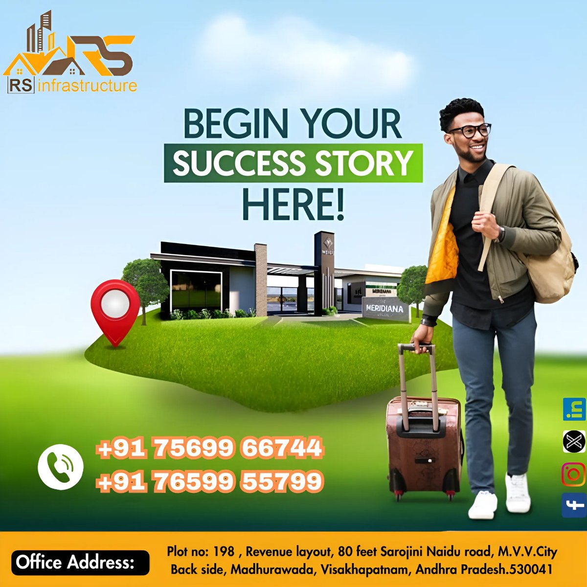 R S Infrastructure: Where Vision Meets Foundation. Begin Your Success Story Here and Build a Legacy of Excellence.

Contact Us: +91 75699 66744 & +91 76599 55799

#RSInfrastructure #InvestInLand #LandOwnership #WealthBuilding #PropertyInvestment  #SecureFuture #GrowthPotential