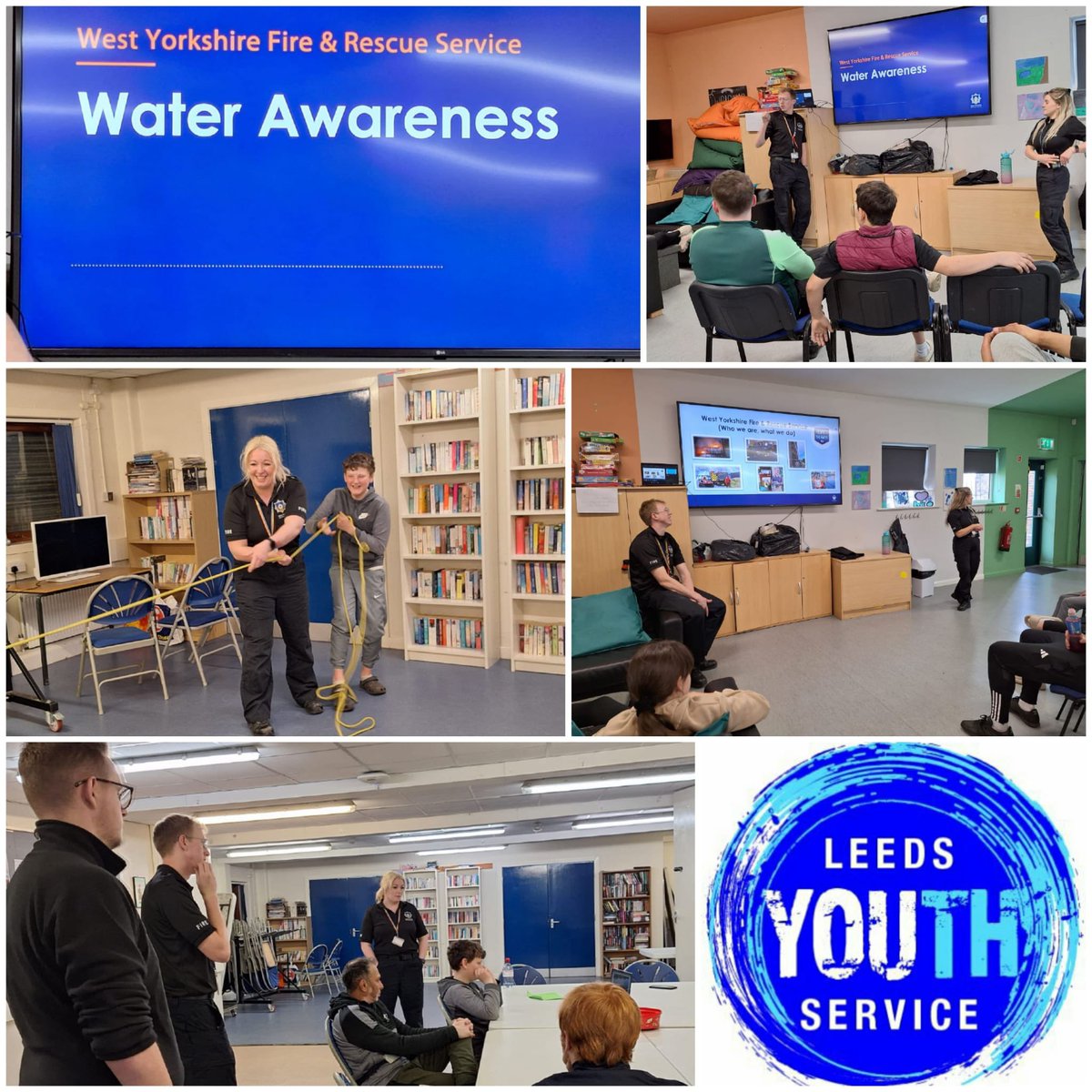 #Thankyou to @WYFRS for some fantastic informative sessions this week. #Youngpeople engaged in a number of sessions focused on #water #awareness & #safety #Youthwork #LeedsYouthService