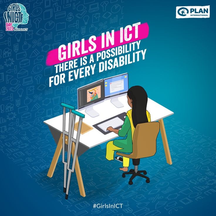 Nothing prevents a disabled girl from using computer and digital art tools

#GirlsinICTDay