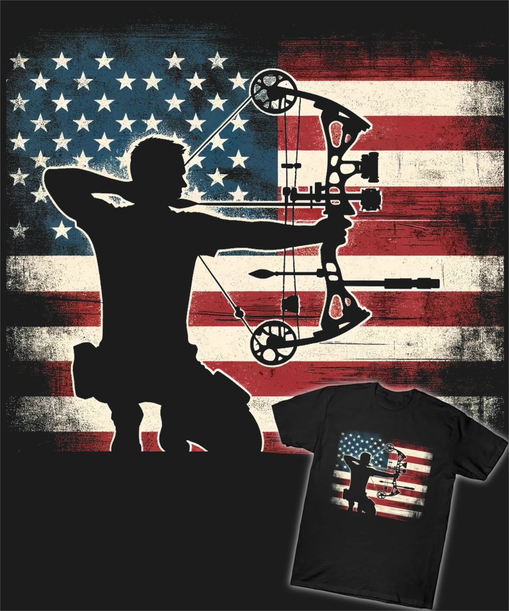 USA Flag Archery T-Shirt
#bowhunting
#adventure
#archery
#camping
#deerhunting
#forest
#hiking
#hunter
teepublic.com/t-shirt/587716…