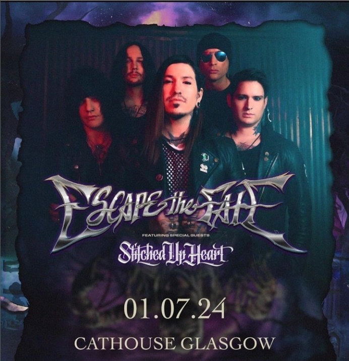 New Show 💥 Triple G Presents.. @escapethefate - Scottish show @cathouseglasgow / 1st July 2024 Support from @stitchedupheart Tickets on sale Friday 26th April 🎟️t-s.co/esca7 #escapethefate #cathouseglasgow #livemusic #scotland