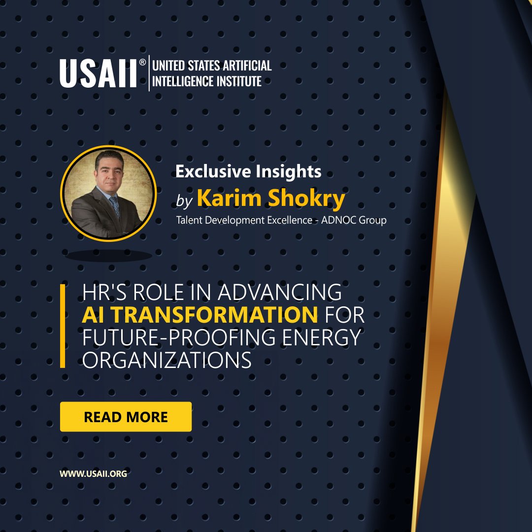 Discover how #HRleaders are reshaping the energy industry through innovative #AIstrategies, ensuring #organizationalgrowth and sustainability while nurturing talent for the future. Read more bit.ly/4dcxrsS

#USAII #aicertifications #machinelearning #AIforleaders #CAITL