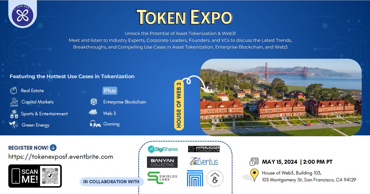Come join our Head of US Development @gabrielsadoun and legal expert @GaryRomel this May 15th for an exciting event organized by @tokenexpo and Tanveer Ali covering the hottest use cases in #asset #tokenization, #Web3 and #blockchain #technology. Whether you're a seasoned pro…