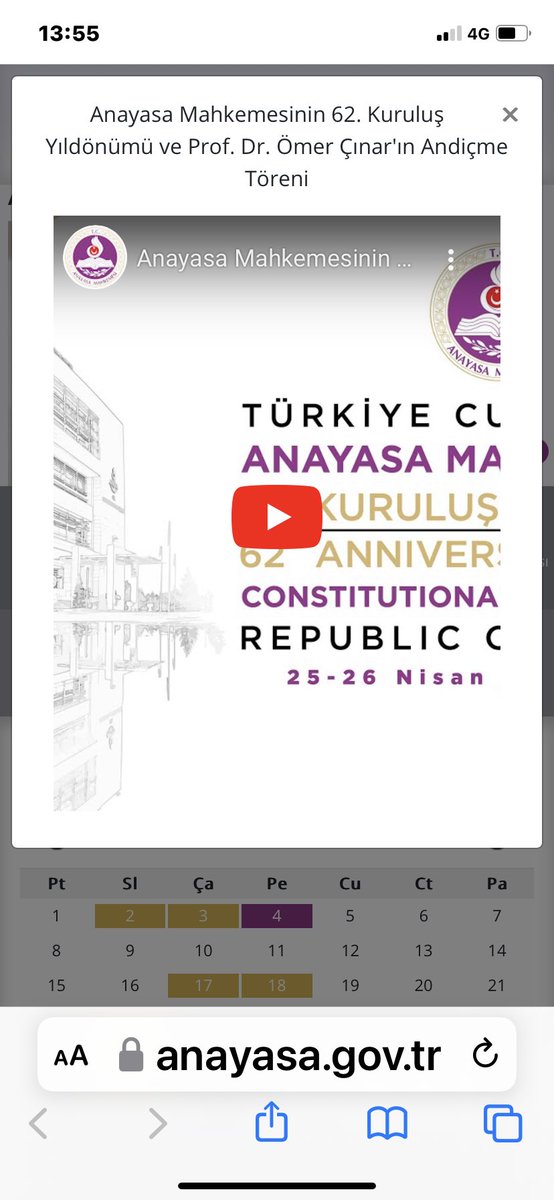 Kuruluş yıldönümü töreni canlı yayınlanıyor. İnternet sitesinden izleyebilirsiniz @AYMBASKANLIGI anayasa.gov.tr