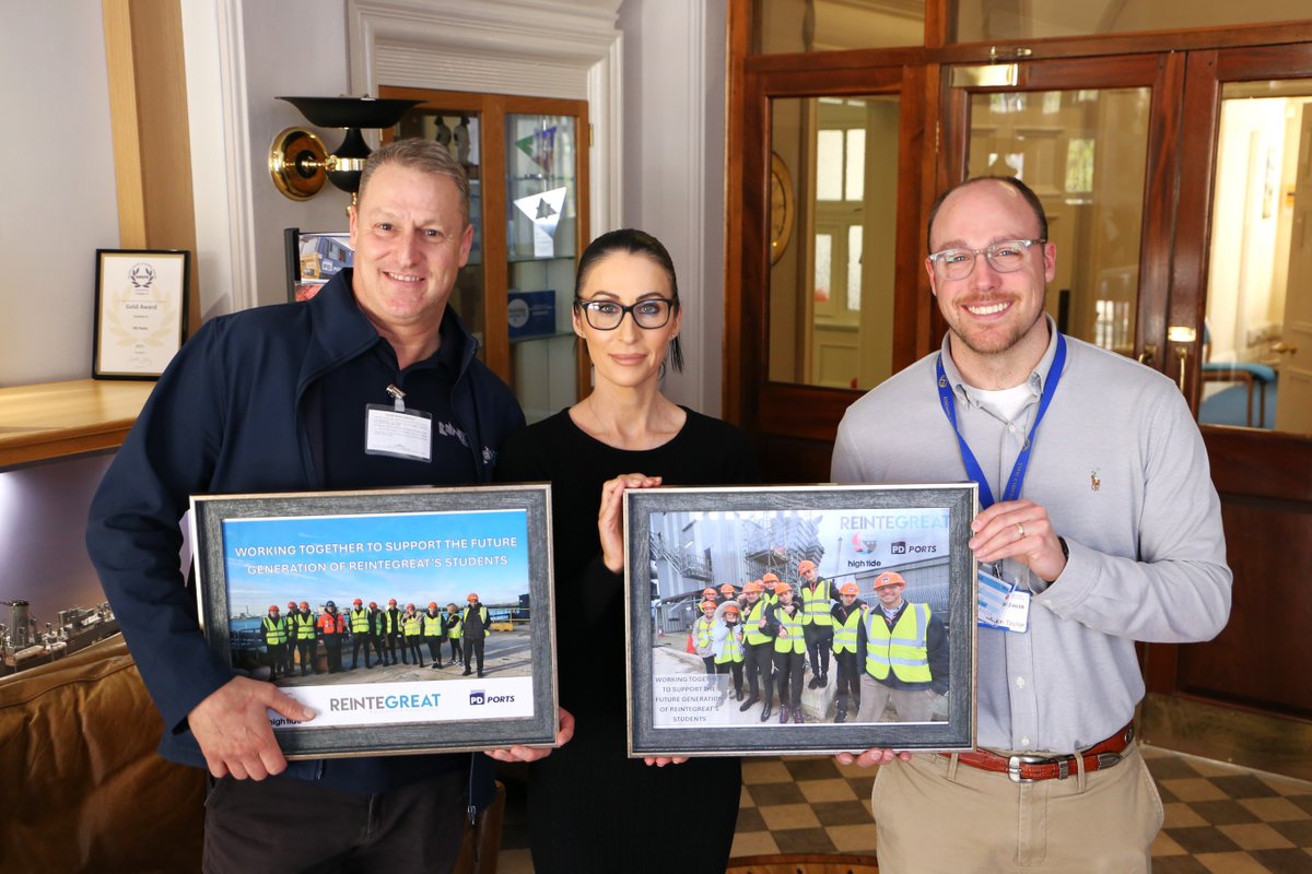 Last week @reintegreat visited our offices in Middlesbrough with The @hightidetees to present framed photographs to thank us for hosting visits for students on the River. 'For many of them the visit was eye opening, introducing them to careers they had not previously considered'