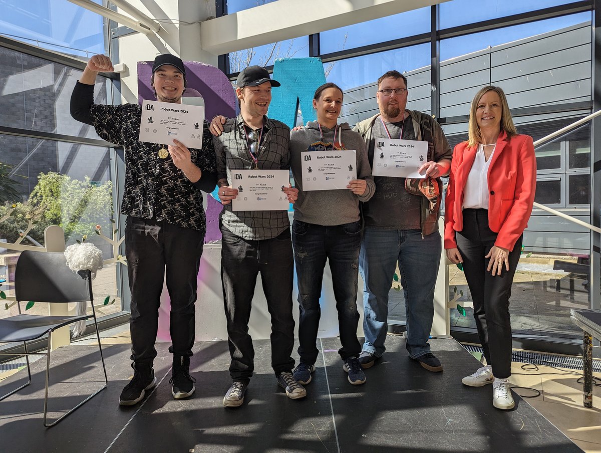dundee_angus's tweet image. Our Certificate in Computer Technology & Cybersecurity students put their programming skills to the test in a thrilling Robot Wars competition! 🤖⚔️
From impressive performances to fear-inducing designs and top-notch teamwork, these students truly brought their A-game.👏😍
