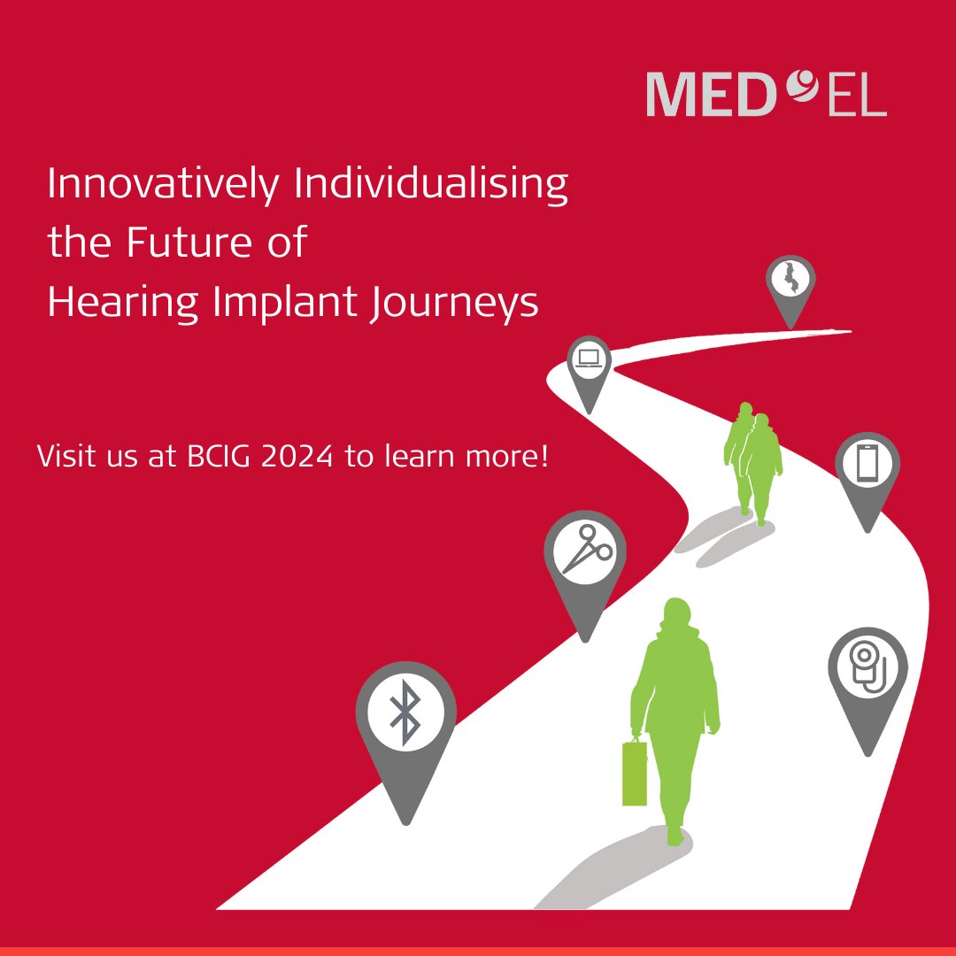 It’s almost time for the 2024 @BCIG_UK Conference! Join us as we bring you one step closer to learning about what makes the MED-EL cochlear implant journey unique. We look forward to welcoming you on our booth to learn more.