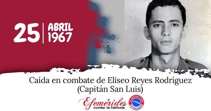 Evocamos a Eliseo Reyes, el Capitán San Luis, con palabras del Che: 'Hemos perdido el mejor hombre de la guerrilla y, naturalmente, uno de sus pilares, compañero mío desde que, siendo casi un niño, fue mensajero de la Columna 4...'. #CubaViveEnSuHistoria