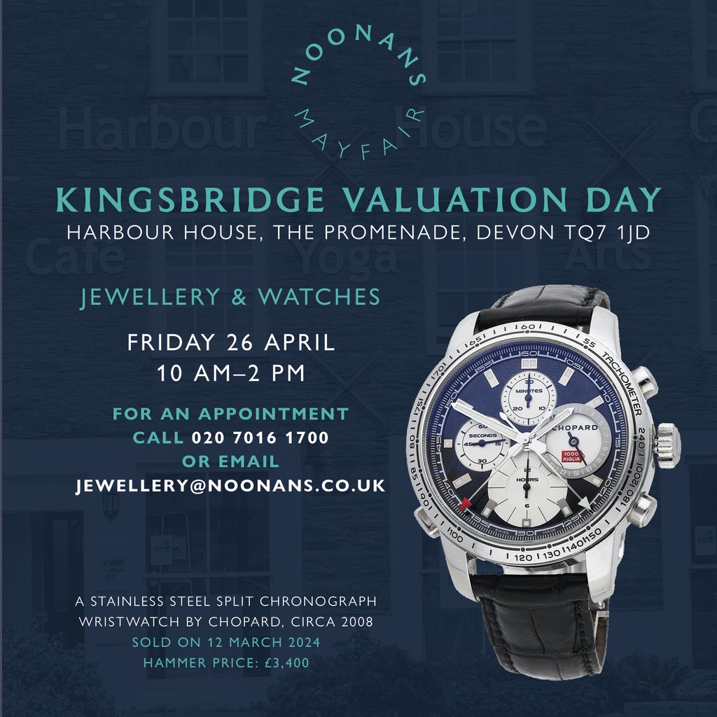 TOMORROW! #JEWELLERY #WATCHES #VALUATIONDAY #KINGSBRIDGE Harbour House, The Promenade, Kingsbridge, Devon TQ7 1JD Friday, April 26, 2024 10am - 2pm See link for details noonans.co.uk/news-and-event…