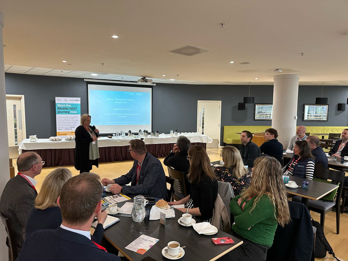 Chamber_Devon's tweet photo. Thank you to everyone who joined us at @sdcollege for #CountyConversations - especially our expert panel 🙏🏼

We've got plenty more events coming up this spring - see the full calendar on our website 🌐 https://t.co/2kN4kiIfJs 

#connectgrowsucceed #peopleplanetpurpose https://t.co/qjen62Jf8D