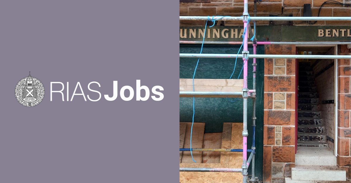 #RIASJOBS I Ossian Architects are hiring an Architect to join their team in #Edinburgh The role would suit a recently qualified Architect with experience across a wide range of work stages, from feasibility through to completion. Apply by 30 April: rias.org.uk/for-architects…