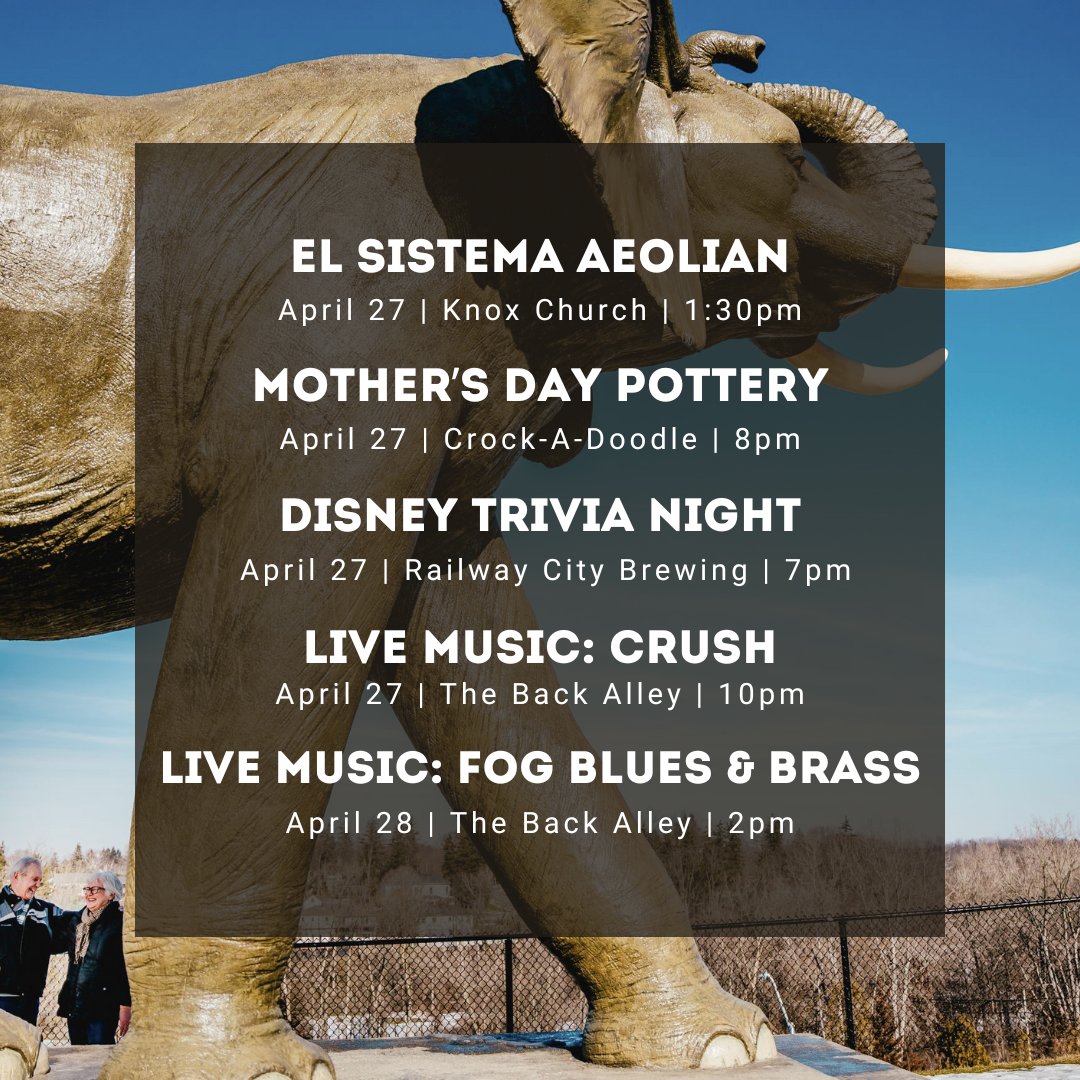 🤩 This weekend in St. Thomas there is much to explore! 💿🎶 There's an epic record sale at Railway City Brewing, lots of live music, and even a Mother's Day activity! 🤗 Let's get out and #ExploreRailwayCity. 🥳⁠ ⁠ 👉 Event DETAILS + MORE EVENTS!⁠ l8r.it/lEGY