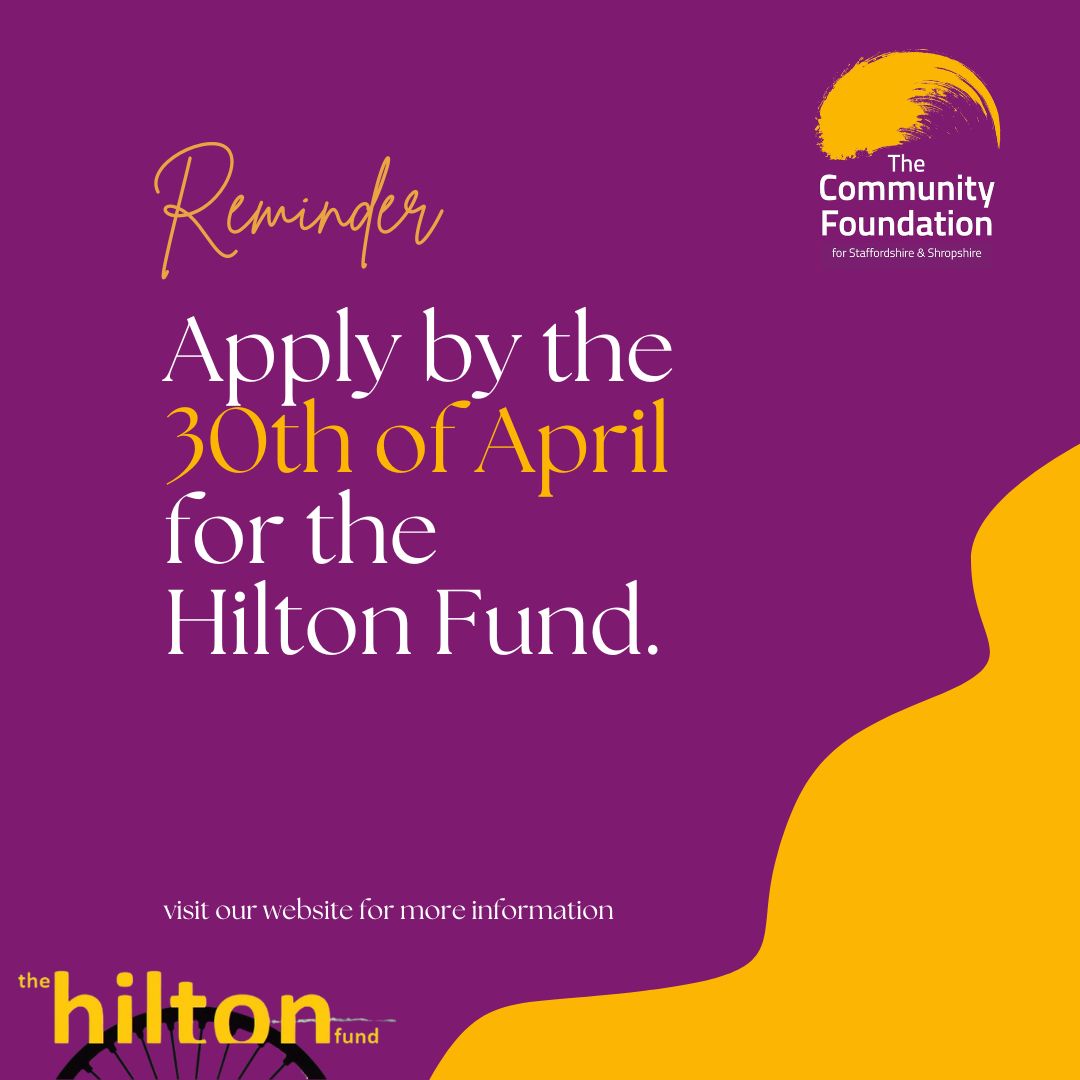 Is your organisation looking to enhance your local community? Eligible applications could receive up to £2000!

Please note: to apply, your organisation must work within South Staffordshire.

#SouthStaffordshire #CommunityGrant #FundingOpportunity