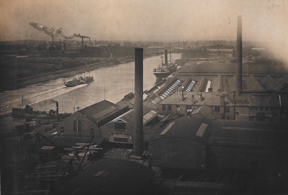 An atmospheric view of the Clyde from the Meadowside Granary, Partick circa 1924 Archive ref: T-CN19/10 p20.