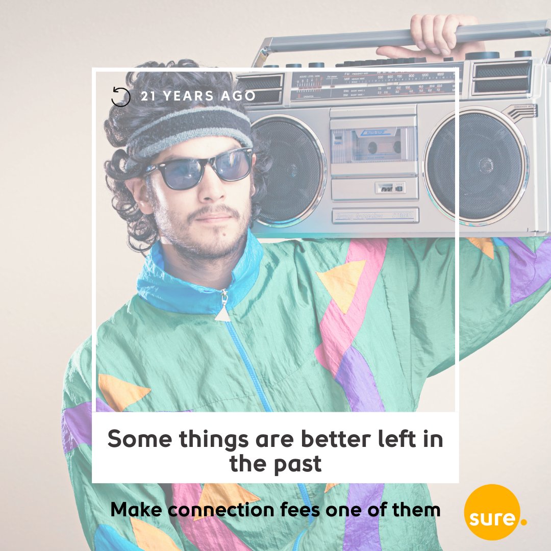 Looking back can be fun, but some things are best left in the past. Not many of us are longing for dial-up internet, That’s why we’re scrapping connection fees when you switch to Sure broadband. 📠🔗 

Switch with Sure and save today – loom.ly/Ciq-u7M  

#SwitchWithSure