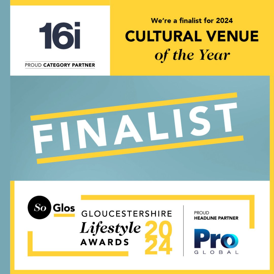 ✨ We're finalists! ✨ 

We're excited to announce that we have been selected as finalists in Gloucestershire Lifestyle Awards 2024, within the category 'Cultural Venue of the Year'. 🎉 

soglos.com/lifestyle-awar…

@soglos
#soglos #lifestyleawards #sggla