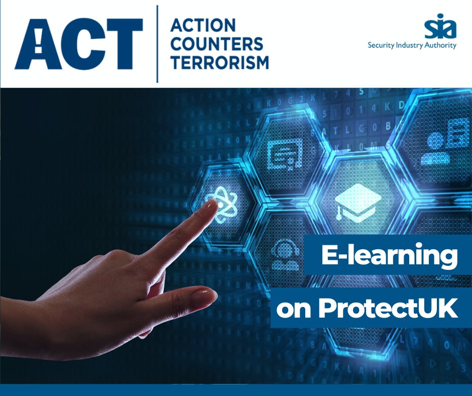 Have you done your ACT e-Learning? Action Counters Terrorism (ACT) Awareness and ACT Security are now available in one place on the ProtectUK website: orlo.uk/H8QDu #SIATraining @TerrorismPolice