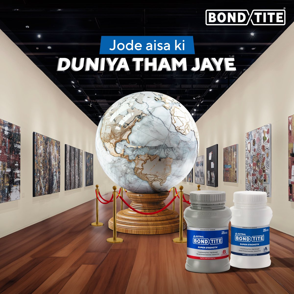It's one of the world's strongest bonds for a reason :)

#Astral #AstralAdhesives #Adhesives #Bondtite #JodeEkdumTight #EpoxyAdhesives #SuperStrength