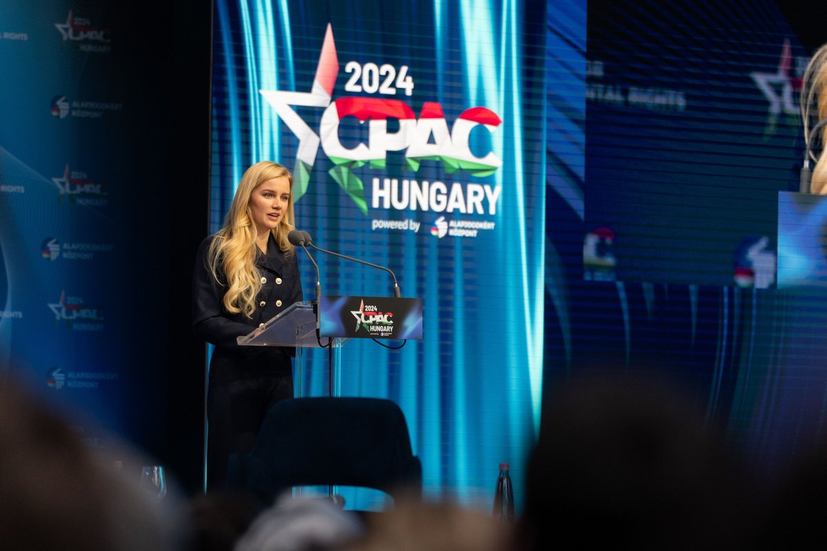 'There's a link between mass #migration and #crime' @EvaVlaar stressed at #CPACHungary. Eva, one of the brightest stars of the young #Right, spoke out for those #families, #women and #girls, who fear 'that a society that has already given up' can no longer protect them. The time