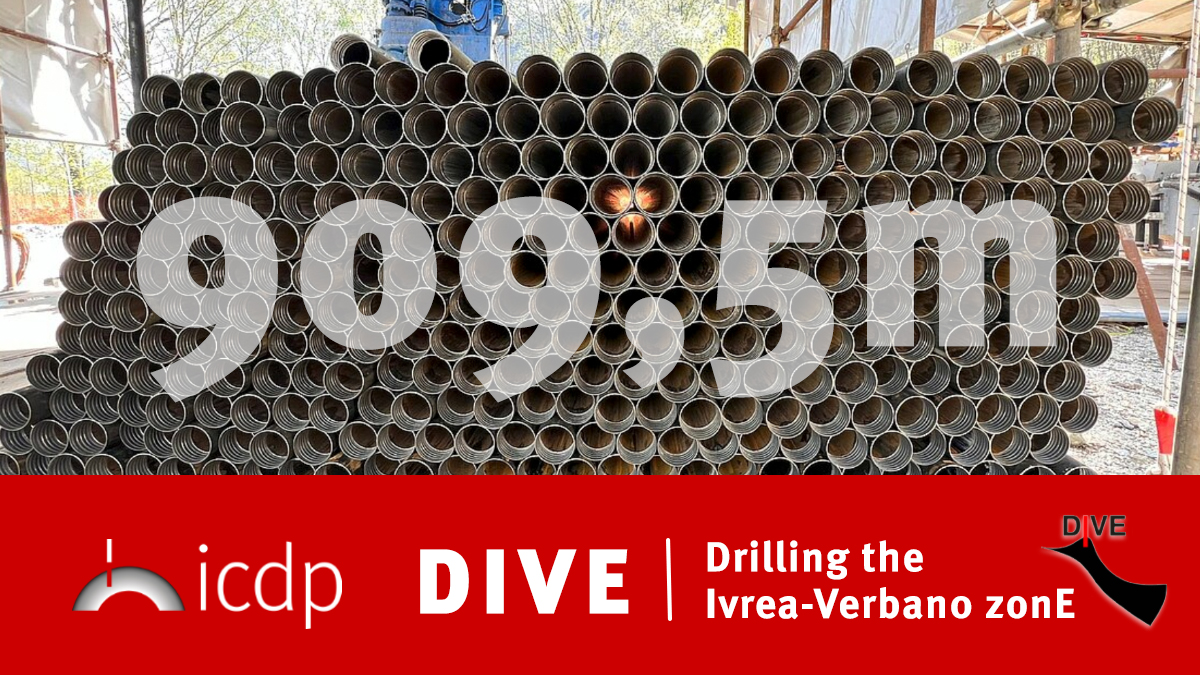 📢Congratulations! @icdpDrilling DIVE project: final depth 909.5 m✅Great work of science & drilling crews👍 On-site operations now focussing on borehole logging activity prep in the next weeks.