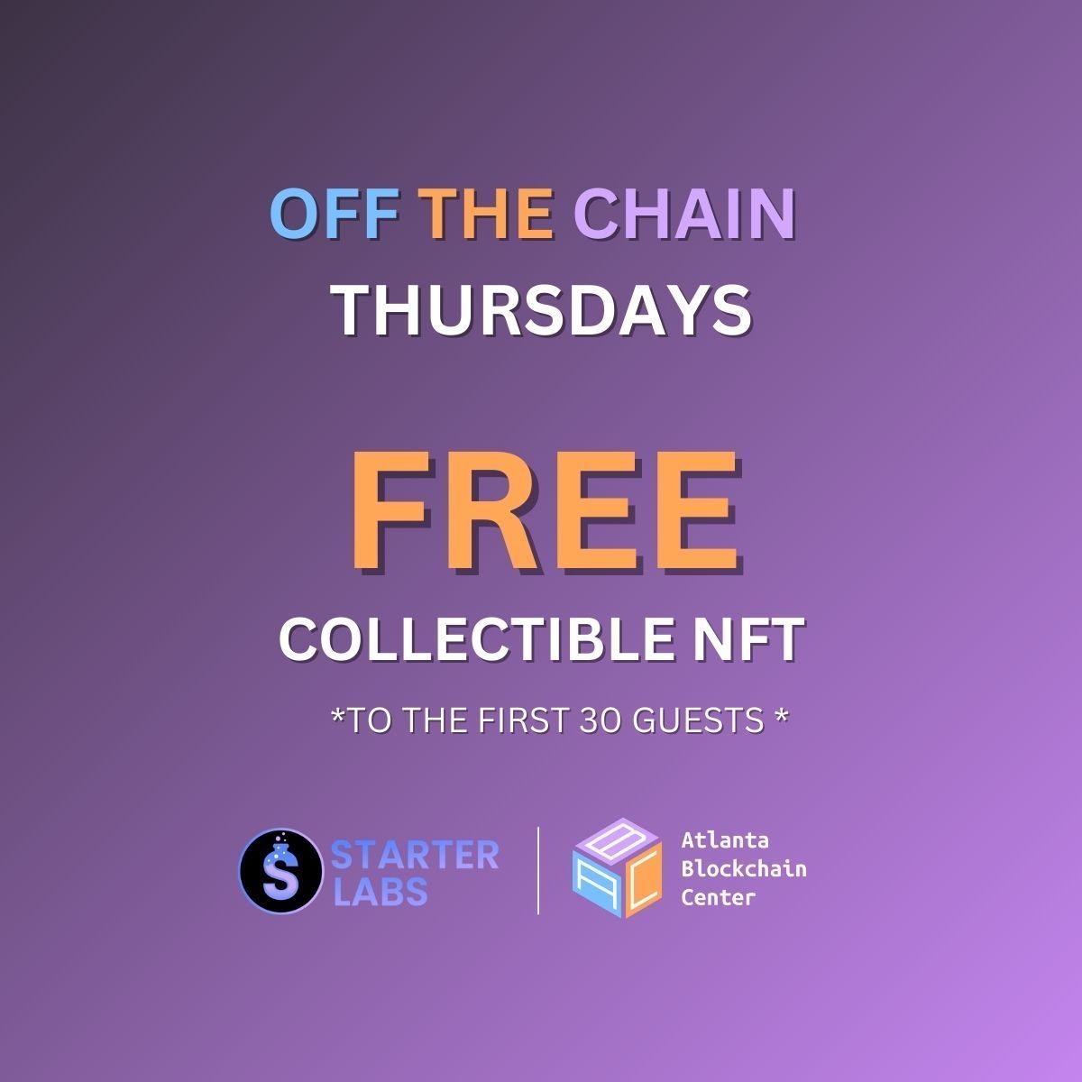 Join us tonight for Off The Chain Thursday to discuss the Bitcoin halving. The first 30 guests will receive a collectible NFT. Collect more for rewards. #BitcoinHalving2024 #10in5