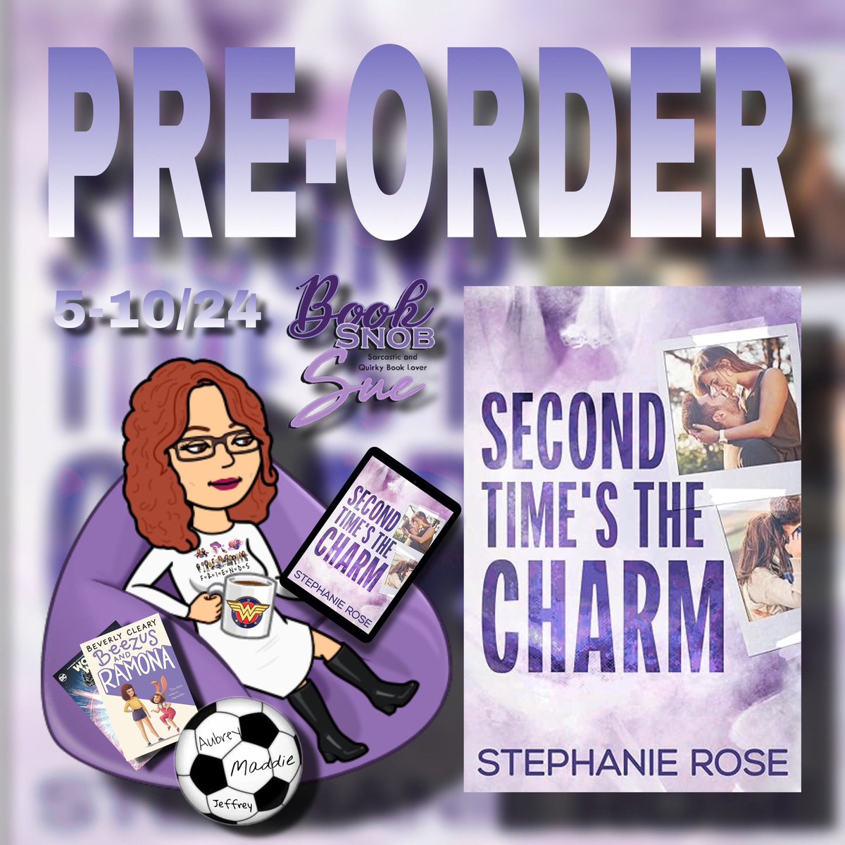 ⚽️.•*´´*•.¸PRE -ORDER¸.•*´´*•.¸⚽️ 

Coming 5/10/24

#SecondTimesTheCharm by @StephRoseAuthor 

Maybe the second time’s the charm…

Amazon #ad 
amzn.to/4aPdzKT
Amazon Universal 
books2read.com/u/3yMQdL

#PreOrder #CurrentlyReading #SecondChanceRomance #StephanieRose