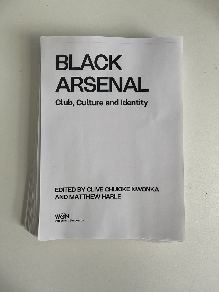 Black Arsenal book proofs done. ✔️ Big thanks to all the contributors, @Arsenal and @wnbooks for their help in putting this together.