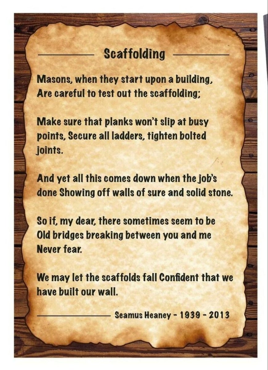 Heard this on radio sometime somewhere earlier and hae lads you'd think yer man #SeamusHeaney was describing my life... laughed and cried at same time🥰 💚🤍🧡💛❤️ 💙 💜 💖