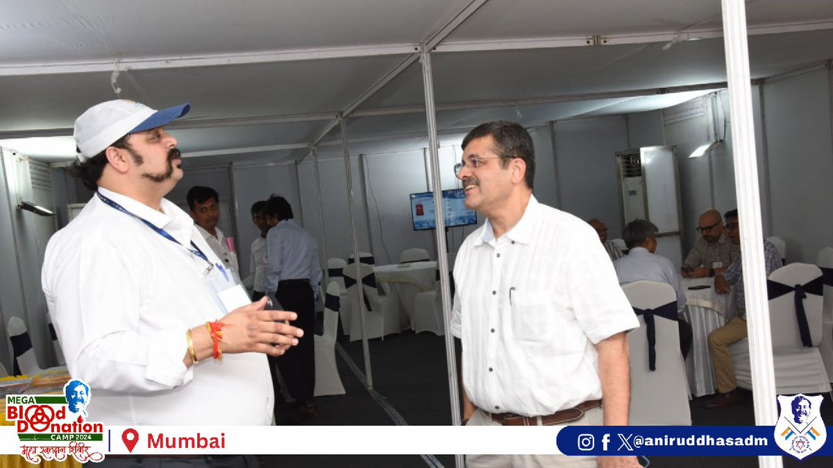 Various renowned doctors from across Mumbai visited the 'Annual Mega Blood Donation camp 2024' on 21st April 2024. Here we can see Dr. Zubin Daruwala (Senior VP), Dr. Abhijeet Pawar (Spine Surgeon) and Dr. Niranjan Kulkarni (Nephrologist) from Kokilaben Dhirubhai Ambani Hospital…